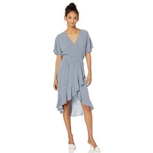 J Crew Mercantile Floral Ruffle Wrap Casual Hi-Lo Midi Dress